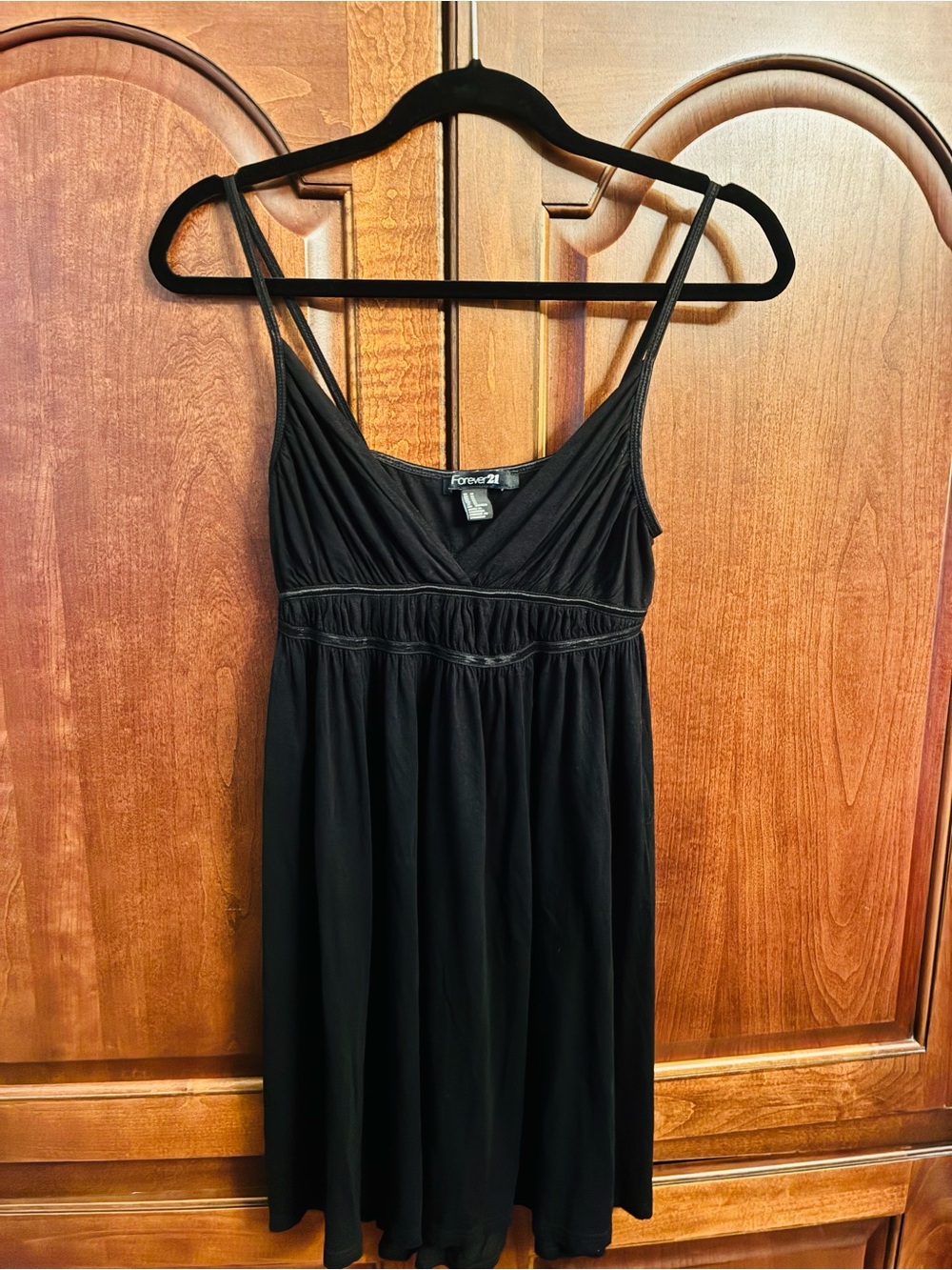 Forever 21 Y2K Black Empire Waist Babydoll Dress Med Whimsygoth Fairy Grunge